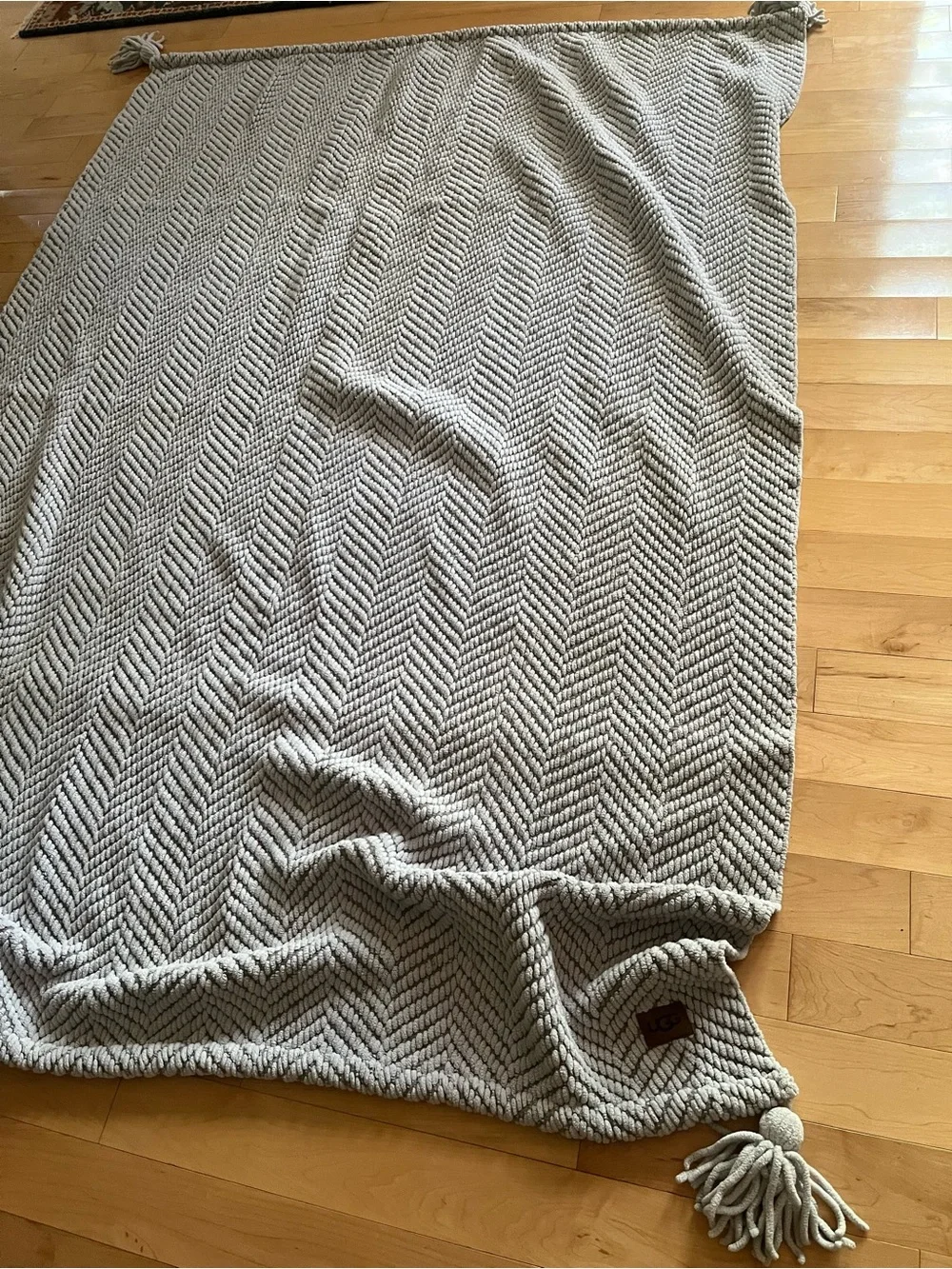 Grey Knit Luna UGG Blanket